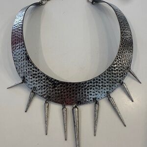 Silver Spiked Necklace